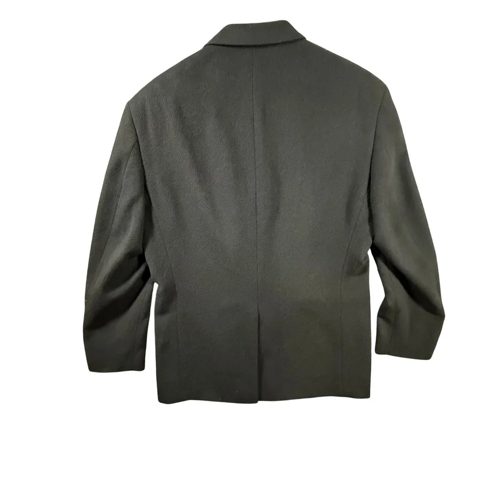 Bill Blass Mens 44L Black 100% Camel Hair Sport Coat Blazer B1002 Grand Luxe